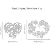 2Pcs Heart Shaped Metal Cutting Dies for Scrapbook Decoration
