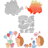 2Pcs Hedgehogs Metal Cutting Dies for Scrapbook Cards Making