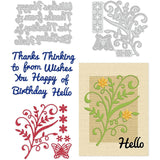 2Pcs Leaves Metal Cutting Dies for DIY Scrapbook Cards Making Album