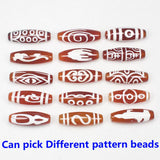 2Pcs 30mm Dzi Agates Beads for DIY Jewelry Making