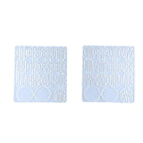 2Pcs Name Resin Silicone Keychain Molds Round Epoxy Mold with Hole