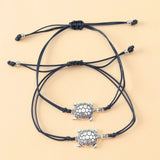 2Pcs Little Turtle Braided Bracelets with Card for Women Jewelry