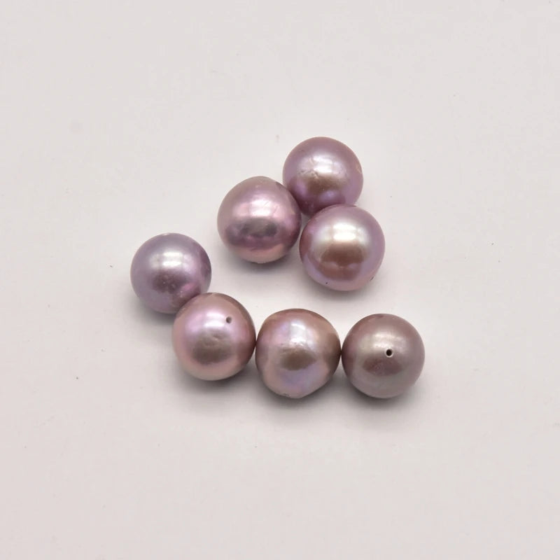 2Pcs Baroque Purple Pearl DIY Earrings Bracelet JA0460