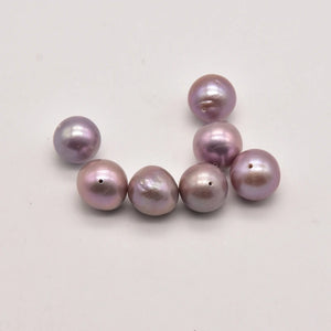 2Pcs Baroque Purple Pearl DIY Earrings Bracelet JA0460