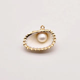 2Pcs Natural Shell Shaped Large Pearl Freshwater Pearl For DIY Jewelry JA0095