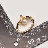 2Pcs Natural Shell Shaped Large Pearl Freshwater Pearl For DIY Jewelry JA0095