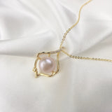 2Pcs Retention 14K True Filled 10MM Freshwater Pearl Necklaces