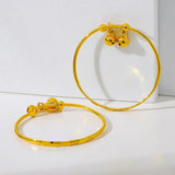 2Pcs Dubai Bamboo Bracelet for Baby Girl Boy Charm Bracelet Bell Child