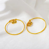 2Pcs Dubai Bamboo Bracelet for Baby Girl Boy Charm Bracelet Bell Child