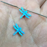 (2Pcs/Lot) Fire OP06 Light Dragonfly Opal Stone With Side Hole