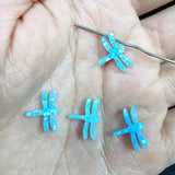 (2Pcs/Lot) Fire OP06 Light Dragonfly Opal Stone With Side Hole