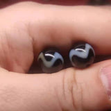 2Pcs/Lot Natural Agate Dzi Beads Accessories Pair Tiger Tooth Noble One Eyes