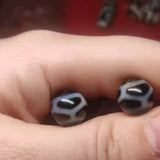 2Pcs/Lot Natural Agate Dzi Beads Accessories Pair Tiger Tooth Noble One Eyes
