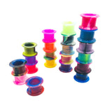 2Pcs Soft Silicone Ear Gauges Flesh Tunnel Ear Plugs 6-20
