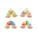 2Pcs Stainless Steel Enamel Rainbow Charm DIY Jewelry Making