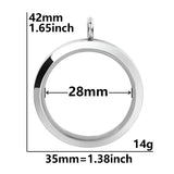 2Pcs Stainless Steel Memory Floating Photo Locket Charms Pendant