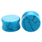 2Pcs Stone Ear Plugs Gauges Earrings Tunnels Expander Stretcher Piercing