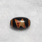 Tibetan Lightning 5 Eyes Totem Fire Offering Sample Agate Dzi Beads