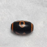 Tibetan Lightning 5 Eyes Totem Fire Offering Sample Agate Dzi Beads