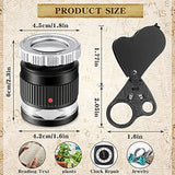 2Pcs LED Light Magnifying Glass Eye 30X Loupe Magnifier