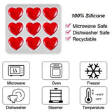 2Pcs Love Heart Silicone Mold for DIY Resin Pendant Keychain Jewelry Tools