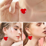 2Pcs Love Heart Silicone Mold for DIY Resin Pendant Keychain Jewelry Tools