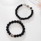 2Pcs Magnetic Couple Bracelets Natural Stone Beads Bracelet Set