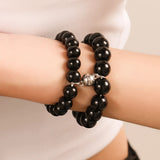 2Pcs Magnetic Couple Bracelets Natural Stone Beads Bracelet Set