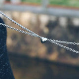 2Pcs Magnetic Couple Necklace Break Heart Pendant