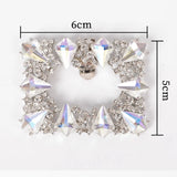 2Pcs Metal Shoe Square Clamp Women Crystal Shoe Clip Decoration