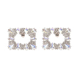 2Pcs Metal Shoe Square Clamp Women Crystal Shoe Clip Decoration