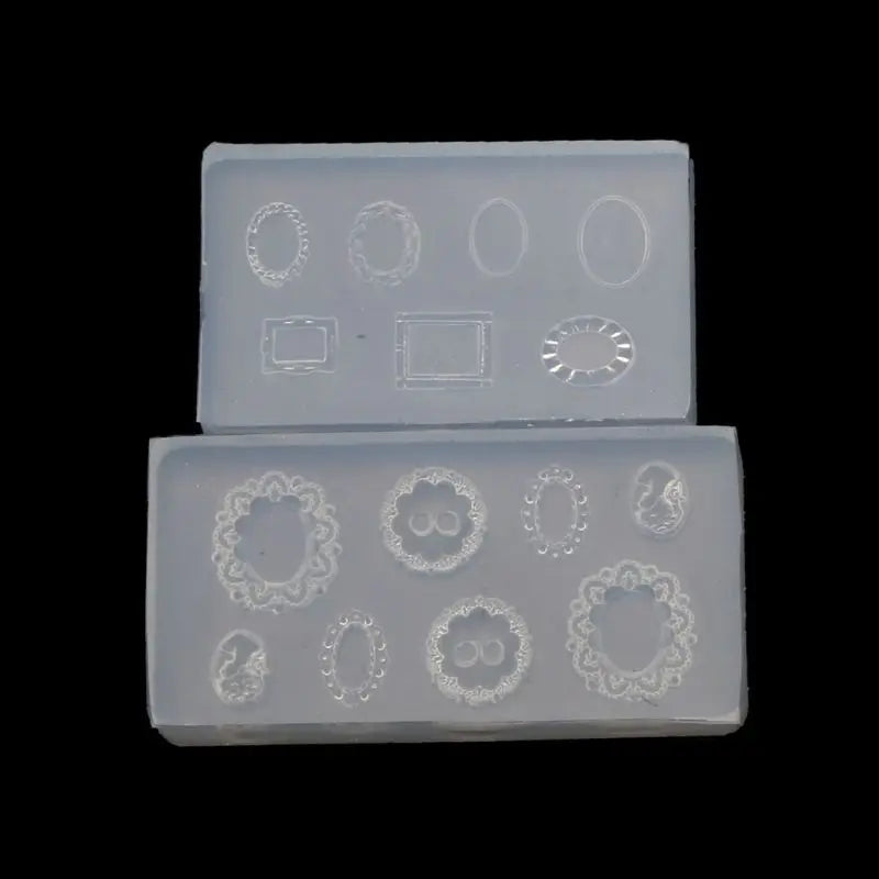 2Pcs Mini Leaves Flower 3D Silicone Mold Nail Carving Nail Art Templates