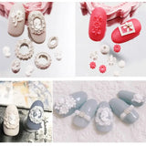2Pcs Mini Leaves Flower 3D Silicone Mold Nail Carving Nail Art Templates