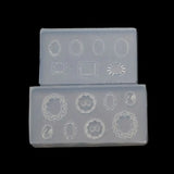 2Pcs Mini Leaves Flower 3D Silicone Mold Nail Carving Nail Art Templates