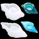 2Pcs Mirror Stereo Conch Silicone Mould DIY Crystal Ocean Wind Shell
