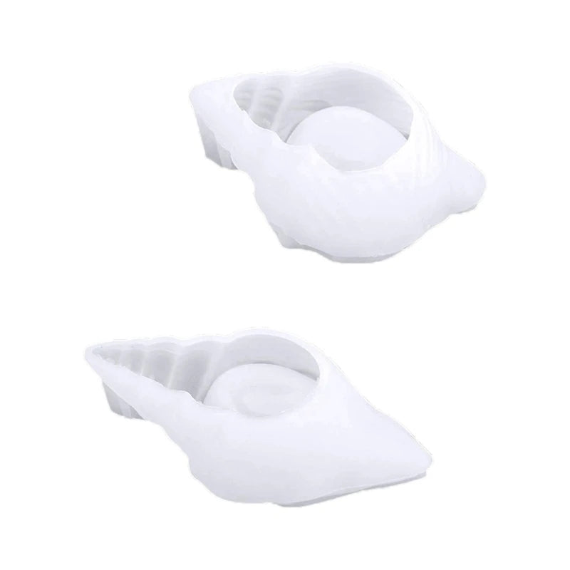 2Pcs Mirror Stereo Conch Silicone Mould DIY Crystal Ocean Wind Shell