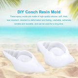 2Pcs Mirror Stereo Conch Silicone Mould DIY Crystal Ocean Wind Shell