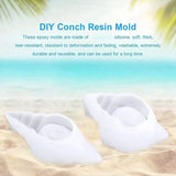 2Pcs Conch Silicone Mould Makeup Egg Storage Box