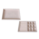 2Pcs Jewelry Display Storage Box Tray Organizer
