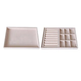 2Pcs Jewelry Display Storage Box Tray Organizer