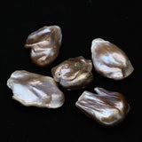 2Pcs Natural Baroque Pearl Beads 25-35mm No Hole DIY Necklace Earrings