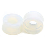2Pcs Opal Stone Hollow Ear Tunnel Plugs Double Flared Ear Gauges Piercing