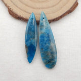 2Pcs Apatite Crystal Pendant Beads, Semiprecious Jewelry Necklace Accessories