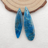 2Pcs Apatite Crystal Pendant Beads, Semiprecious Jewelry Necklace Accessories