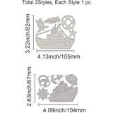 2Pcs Navy Metal Cutting Dies Warship for DIY Scrapbook Holiday Cards