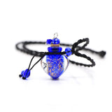 2Pcs Night Luminous Heart Essential Oil Bottle Necklace Air Fresher Gift