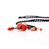 2Pcs Night Luminous Heart Essential Oil Bottle Necklace Air Fresher Gift