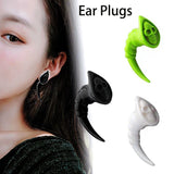 2Pcs Spiral Skull Ear Tunnel Plugs Acrylic Ear Gauges Punk Body Jewelry