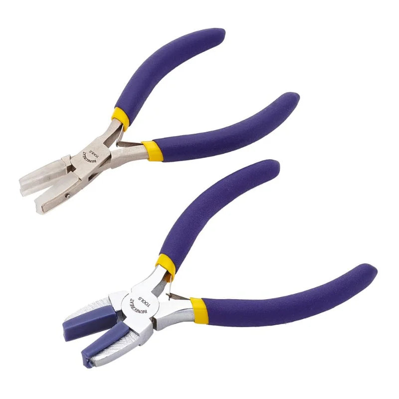 2Pcs Nylon Jaw Flat Nose Pliers for Jewelry Making