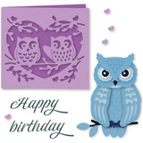 2Pcs Owl Metal Cutting Dies for Scrapbooking and Crafts